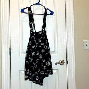 Goth Moon Suspender Skirt